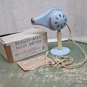 Vintage Blue Beauti-Aire Hair Dryer from the 50's made by Morris Struhl